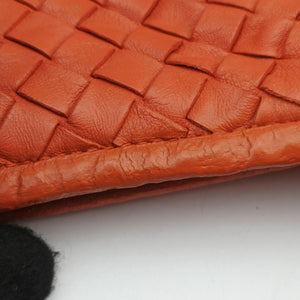 Pre-owned Bottega Veneta Intrecciato Orange lambskin shoulderbag | stylenewstar