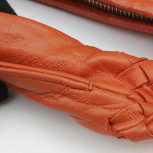 Pre-owned Bottega Veneta Intrecciato Orange lambskin shoulderbag | stylenewstar