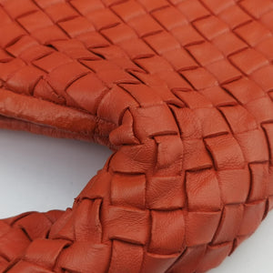 Pre-owned Bottega Veneta Intrecciato Orange lambskin shoulderbag | stylenewstar