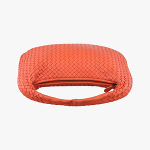 Pre-owned Bottega Veneta Intrecciato Orange lambskin shoulderbag | stylenewstar