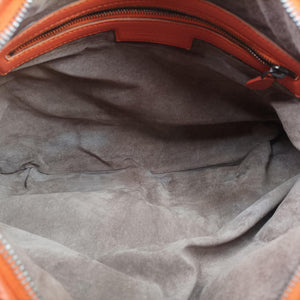Pre-owned Bottega Veneta Intrecciato Orange lambskin shoulderbag | stylenewstar