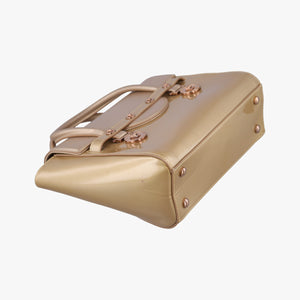 Pre-owned VERSACE Medusa Golden Patent x Leather shoulderbag | stylenewstar