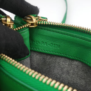 Vintage Celine TRIO Green Leather shoulderbag | stylenewstar