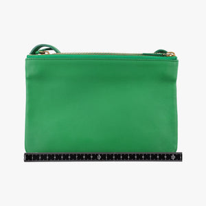 Vintage Celine TRIO Green Leather shoulderbag | stylenewstar