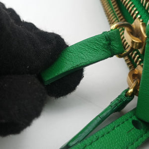 Vintage Celine TRIO Green Leather shoulderbag | stylenewstar