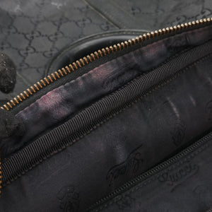 Pre-owned Gucci Diamante Black PVC coated canvas×Leather 208463 shoulderbag | stylenewstar