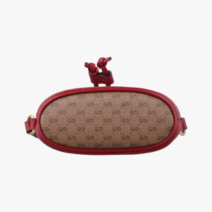Pre-owned Gucci Doraemon collaboration Brown×Red×Multi PVC coated canvas×Leather 647801 shoulderbag | stylenewstar