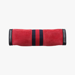 Pre-owned Gucci Ophidia Red×Black Suede×Patent 503877 shoulderbag | stylenewstar