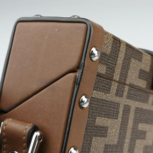 Vintage Fendi Zucca Trunk Brown PVC coated canvas×Leather 7VA507 shoulderbag | stylenewstar