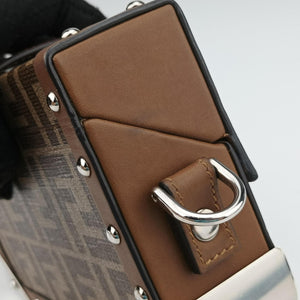 Vintage Fendi Zucca Trunk Brown PVC coated canvas×Leather 7VA507 shoulderbag | stylenewstar