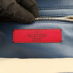 Pre-owned Valentino Rockstud Navy Leather shoulderbag | stylenewstar