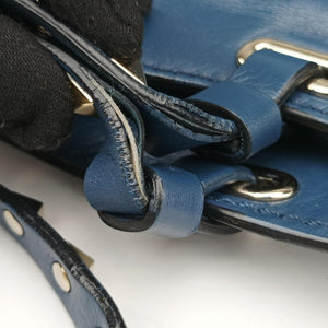 Pre-owned Valentino Rockstud Navy Leather shoulderbag | stylenewstar