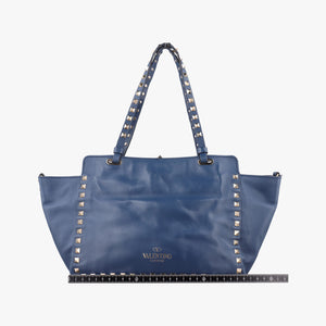Pre-owned Valentino Rockstud Navy Leather shoulderbag | stylenewstar