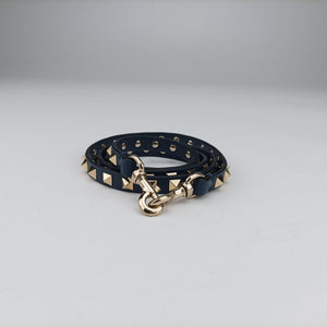 Pre-owned Valentino Rockstud Navy Leather shoulderbag | stylenewstar