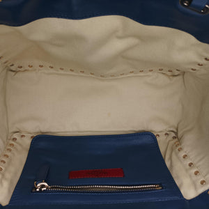 Pre-owned Valentino Rockstud Navy Leather shoulderbag | stylenewstar