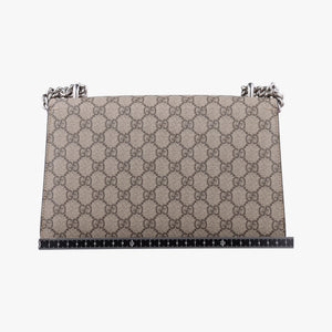 Pre-owned Gucci Dionysus beige×red PVC coated canvas×suede 400249 shoulderbag | stylenewstar