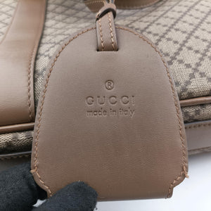 Secondhand Gucci Diamante business Brown PVC coated canvas×Leather 267898 handbag | stylenewstar