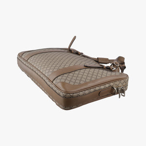 Secondhand Gucci Diamante business Brown PVC coated canvas×Leather 267898 handbag | stylenewstar