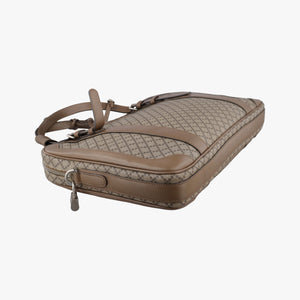 Secondhand Gucci Diamante business Brown PVC coated canvas×Leather 267898 handbag | stylenewstar