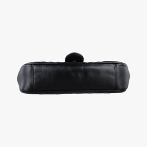 Pre-owned Gucci GG Marmont Black Leather 443497 shoulderbag | stylenewstar