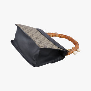Secondhand Gucci Mini Fox Brooch Bamboo Beige×Multicolour PVC coated canvas×Leather 466428 shoulderbag | stylenewstar