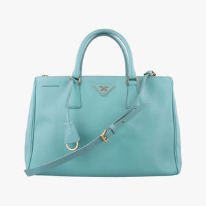 Pre-owned Prada Galleria Blue SAFFIANO Leather BN2274 shoulderbag | stylenewstar