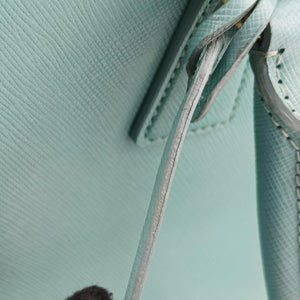 Pre-owned Prada Galleria Blue SAFFIANO Leather BN2274 shoulderbag | stylenewstar