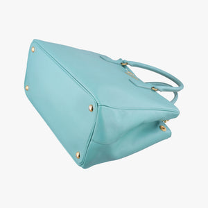 Pre-owned Prada Galleria Blue SAFFIANO Leather BN2274 shoulderbag | stylenewstar
