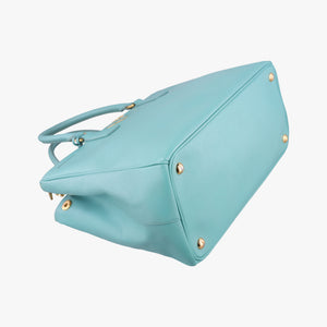 Pre-owned Prada Galleria Blue SAFFIANO Leather BN2274 shoulderbag | stylenewstar
