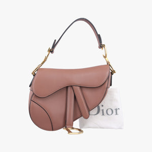 Pre-owned Christian Dior Saddle Pink Leather handbag | stylenewstar