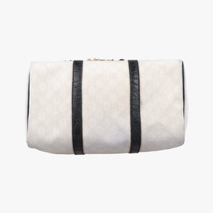 Pre-owned Gucci Floral Applique Medium Joy White PVC coated canvas 197395 handbag | stylenewstar