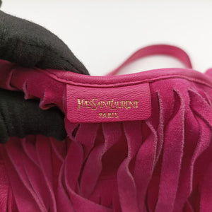 Secondhand Yves Saint Laurent Mombasa Rose Leather×Suede 138963 shoulderbag | stylenewstar