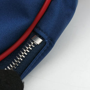 Pre-owned Gucci kids half moon bag Blue×Red nylon 611686 shoulderbag | stylenewstar