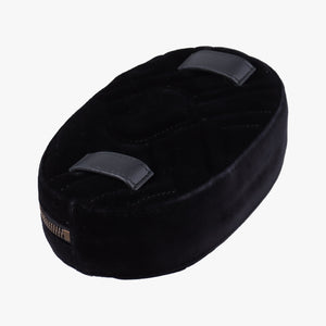 Pre-owned Gucci GG Marmont Black velour 476484 bum bag/waist bag | stylenewstar