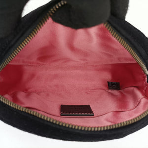 Pre-owned Gucci GG Marmont Black velour 476484 bum bag/waist bag | stylenewstar
