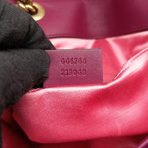 Pre-owned Gucci GG Marmont Purple velour 446744 shoulderbag | stylenewstar