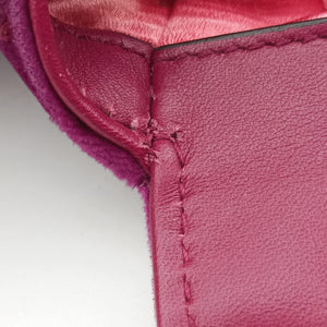 Pre-owned Gucci GG Marmont Purple velour 446744 shoulderbag | stylenewstar