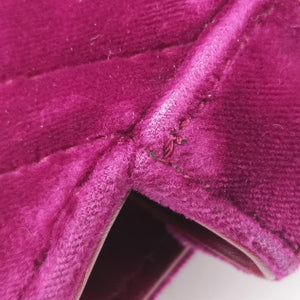 Pre-owned Gucci GG Marmont Purple velour 446744 shoulderbag | stylenewstar