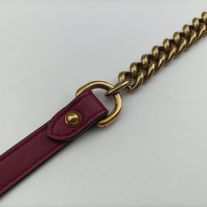 Pre-owned Gucci GG Marmont Purple velour 446744 shoulderbag | stylenewstar