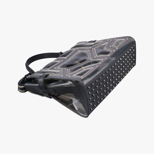 Pre-owned Delvaux Tempete Gladiator Top Handle Clear × Silver × Black PVC (Vinyl) × Metal Panels ×Rubber Trim shoulderbag | stylenewstar