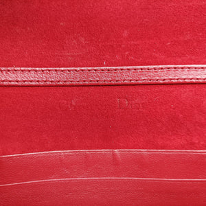 Pre-owned Christian Dior Diorama Red lambskin shoulderbag | stylenewstar