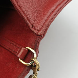 Pre-owned Christian Dior Diorama Red lambskin shoulderbag | stylenewstar