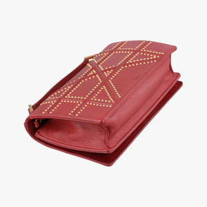 Pre-owned Christian Dior Diorama Red lambskin shoulderbag | stylenewstar