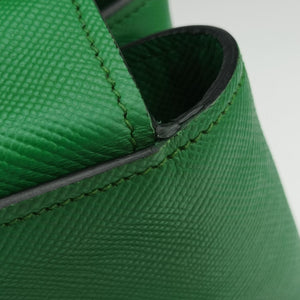 Pre-owned Prada Double Cuir Green SAFFIANO Leather B2756T handbag | stylenewstar