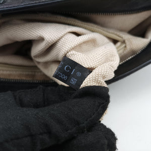 Pre-owned Gucci GG Canvas Black Leather×Canvas 308930 shoulderbag | stylenewstar