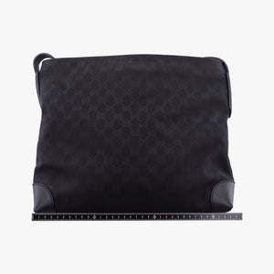 Pre-owned Gucci GG Canvas Black Leather×Canvas 308930 shoulderbag | stylenewstar
