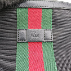 Pre-owned Gucci Sherry Line Black×Red×Green canvas 387111 shoulderbag | stylenewstar