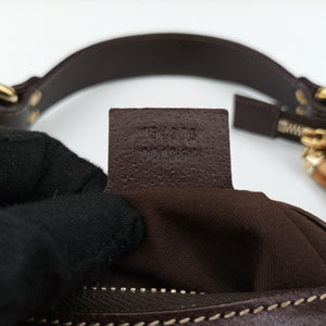 Pre-owned Gucci Amalfi bamboo Brown×Beige canvas×leather 154378 shoulderbag | stylenewstar