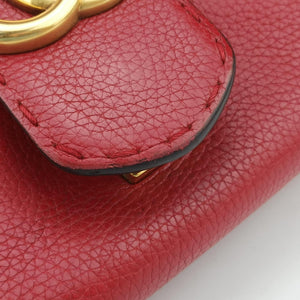 Pre-owned Gucci GG Marmont Red Leather 442622 shoulderbag | stylenewstar