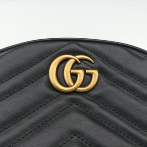 Vintage Gucci GG Marmont Black Leather 476434 clutchbag | stylenewstar